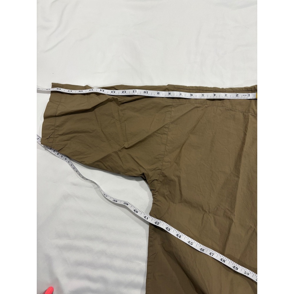 Black Crane Boat Neck Top Boxy Oversized Clay Tan Brown Size Small 100% Cotton - Picture 9 of 9